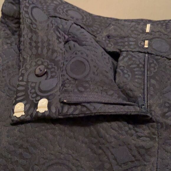 SoCa St. John jacquard dark navy pants 8 - Picture 8 of 10